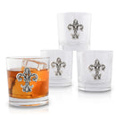 Fleur-De-Lis Bar Glasses Set of 4