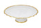 White Alabaster Cake stand with Gold Trim