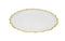 Alabaster White Dinner Plates with Gold Trim