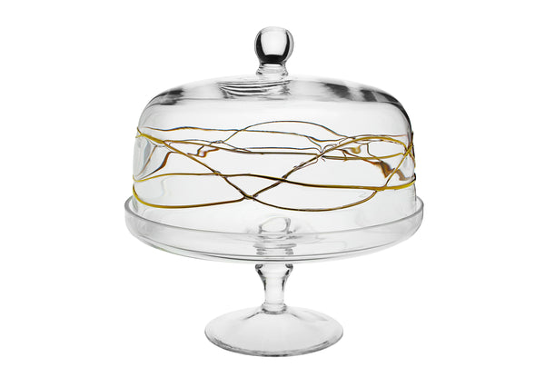 Gold Swirl Cake Stand