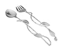 Nickel Salad Servers With Leaf Design