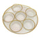 Gold Beaded Tray with 6 Bowls