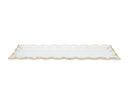 Glass Oblong Tray with Gold Edge