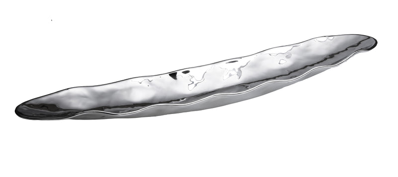 Stainless Steel Boat Dish With Wavy Edge